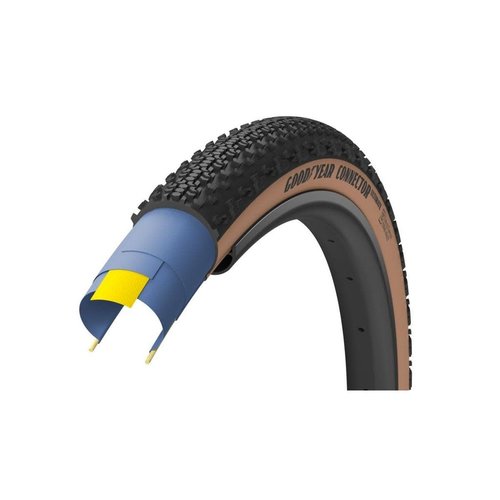Goodyear Pneu Goodyear Gravel Connector Ultimate 700x50C Tubeless Complet Noir/Flanc Beige Goodyear Pneu Goodyear Gravel Connector Ultimate 700x50C Tubeless Complet Noir/Flanc Beige