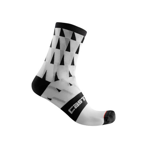 Castelli Castelli Pendio 12 Sock White/Black/Grey Castelli Castelli Pendio 12 Sock White/Black/Grey
