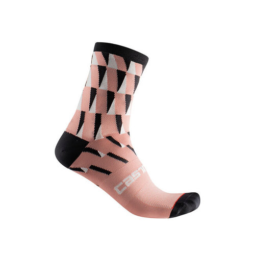 Castelli Castelli Pendio 12 Sock Pink/Black/White