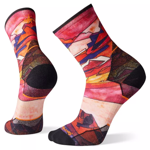Smartwool Bas Smartwool Athlete Edition Run Print Crew Orange Tandoori Smartwool Bas Smartwool Athlete Edition Run Print Crew Orange Tandoori