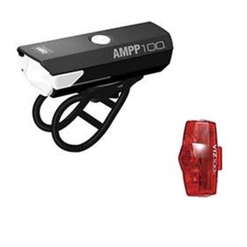 CatEye AMPP 100 & ViZ 100 Front and Rear Light Set