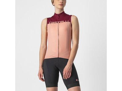 Castelli Castelli Velocissima Sleeveless Woman Jersey (Peach/Burgundy)