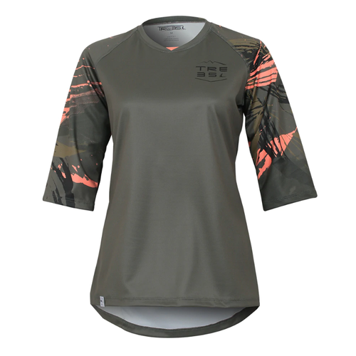 Trees Mountain Trees Mountain Enduro 3/4 Sleeve Woman Jersey Olive/Forest Green