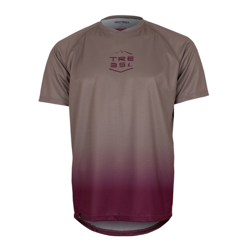 Trees Mountain Trees Mountain Roots Flow Short Sleeve Jersey Sand/Burgundy Trees Mountain Trees Mountain Roots Flow Short Sleeve Jersey Sand/Burgundy