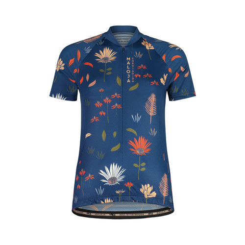 Maloja Maloja GanesM. AOP 1/2 Short Sleeve Woman Jersey Blue/Flowers Maloja Maloja GanesM. AOP 1/2 Short Sleeve Woman Jersey Blue/Flowers