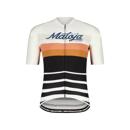 Maloja Maloja PaternkofelM. Short Sleeve Jersey (White/Stripes)