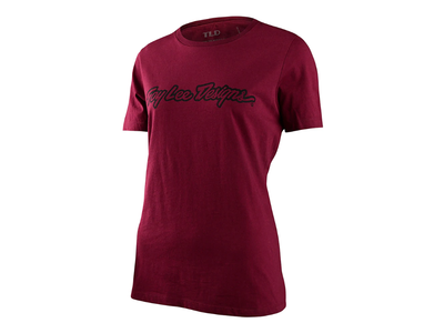 Troy Lee Designs Troy Lee Designs Signature Woman Short Sleeve T-Shirt Maroon