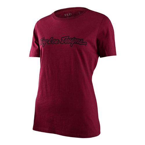 Troy Lee Designs Troy Lee Designs Signature Woman Short Sleeve T-Shirt Maroon