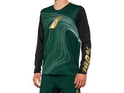 100% 100% R-Core X Limited Edition Long Sleeve Jersey Forest Green