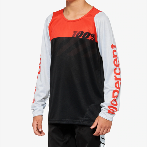 100% 100% R-Core Jr Long Sleeve Junior Jersey (Black/Red) 100% 100% R-Core Jr Long Sleeve Junior Jersey (Black/Red)
