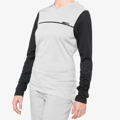 100% 100% Ridecamp Long Sleeve Woman Jersey Grey/Black