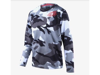 Troy Lee Designs Troy Lee Designs Flowline Long Sleeve Junior Jersey (White Spray Camo)