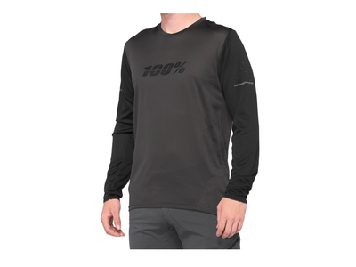 100% 100% Ridecamp Long Sleeve Jersey Black/Charcoal