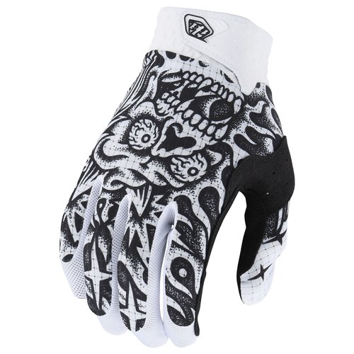 Troy Lee Designs Gant long Troy Lee Designs Air Skull Demon Blanc/Noir