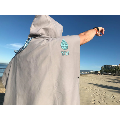 Tiki Poncho microfibre Tiki Ultra Fin Gris Tiki Poncho microfibre Tiki Ultra Fin Gris