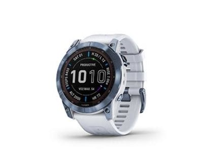Garmin fēnix 7X Saphirre Solar GPS Smartwatch (Mineral Blue/White)