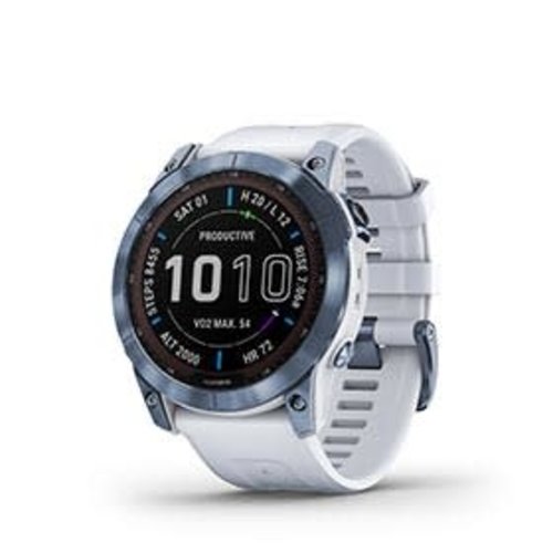 Garmin fēnix 7X Saphirre Solar GPS Smartwatch (Mineral Blue/White)