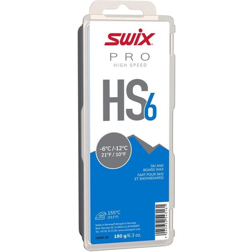 Swix Swix HS6 Blue Glide Wax -6/-12C (180g)