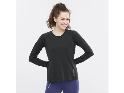 Salomon Salomon Cross Run LS Woman T-shirt Black