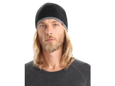 Icebreaker Icebreaker Pocket Merino Unisex Beanie Black/Grey