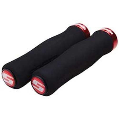 SRAM Poignées Foam Locking (Noir/Rouge, paire) SRAM Poignées Foam Locking (Noir/Rouge, paire)