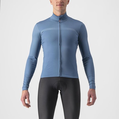 Castelli Maillot manches longues Castelli Pro Thermal (Bleu moyen)