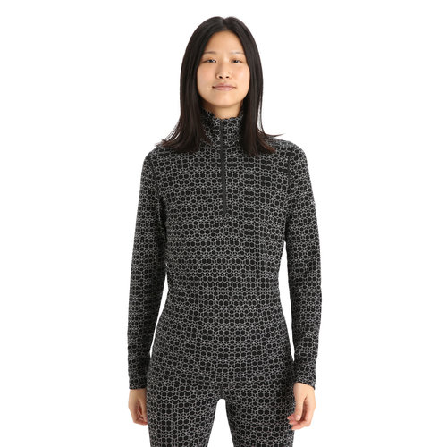 Icebreaker Sous-vêtement manches longues 1/2 Zip Icebreaker Merino 250 Vertex Femme Noir/Blanc Icebreaker Sous-vêtement manches longues 1/2 Zip Icebreaker Merino 250 Vertex Femme Noir/Blanc