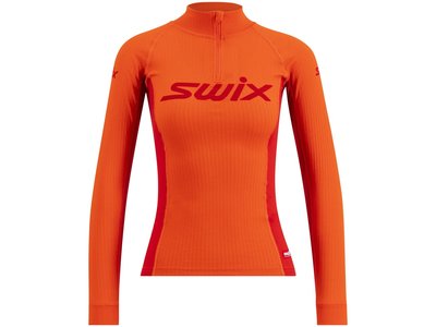 Swix Sous-vêtement Swix RaceX Bodyw HalfZip Femme Rouge