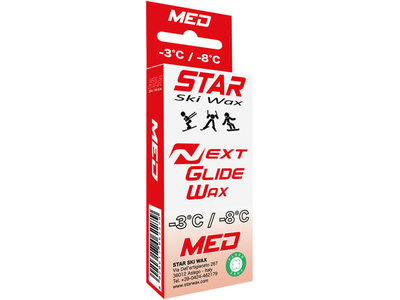 Star Star Next Med Fluoro-Free Racing Solid Glide Wax 60g (-3/-8C)
