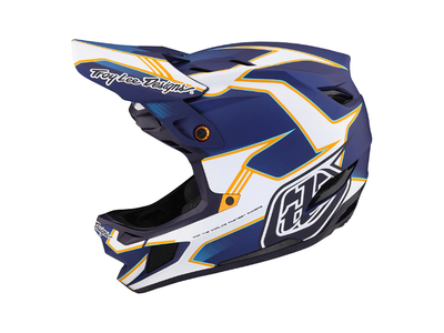 Troy Lee Designs Troy Lee Designs D4 Composite Mips Matrix Helmet (Blue)