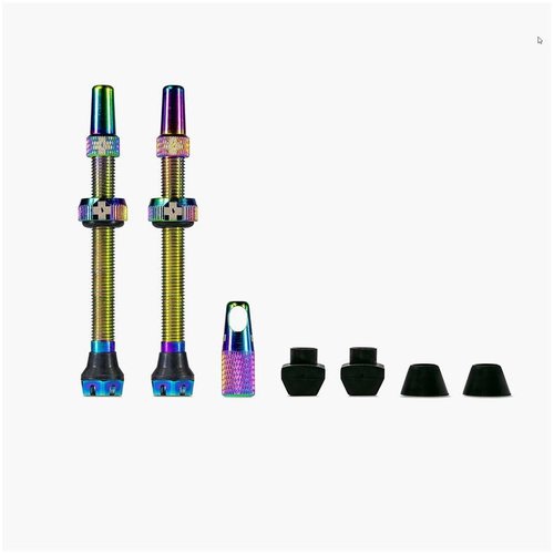 Muc-Off Valve Tubeless Muc-Off V2 Presta 80mm, Iridescent, Paire Muc-Off Valve Tubeless Muc-Off V2 Presta 80mm, Iridescent, Paire