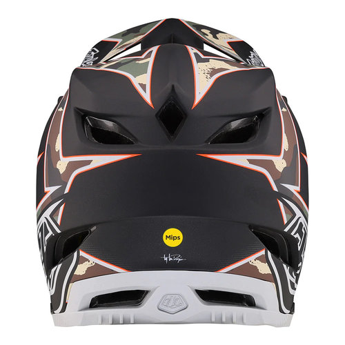 Troy Lee Designs Troy Lee Designs D4 Composite Mips Matrix Helmet (Camo Army Green)