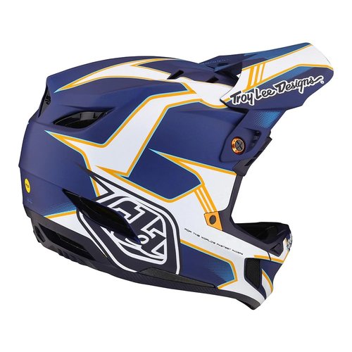 Troy Lee Designs Troy Lee Designs D4 Composite Mips Matrix Helmet (Blue)