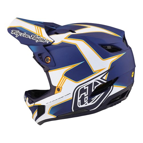 Troy Lee Designs Troy Lee Designs D4 Composite Mips Matrix Helmet (Blue)