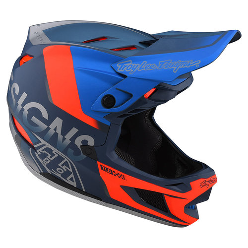 Troy Lee Designs Troy Lee Designs D4 Composite MIPS Qualifier Helmet (Blue/Red)