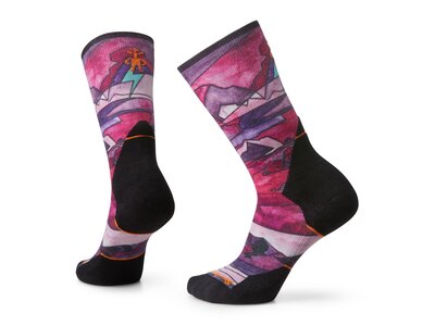 Smartwool Bas Smartwool Athlete Edition Run Print Crew Femme Mauve Multi