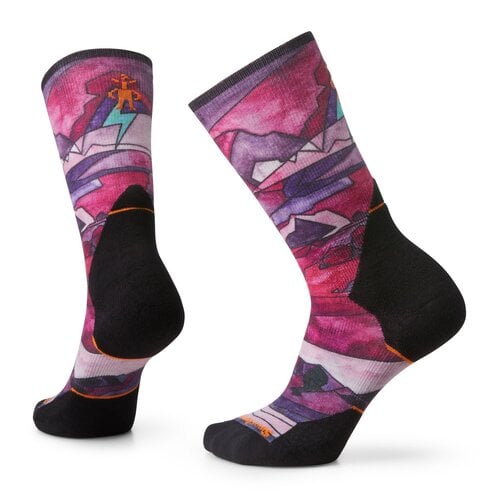 Smartwool Bas Smartwool Athlete Edition Run Print Crew Femme Mauve Multi