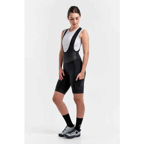 Peppermint Peppermint Gravel Cargo Woman Bibshort (Black)