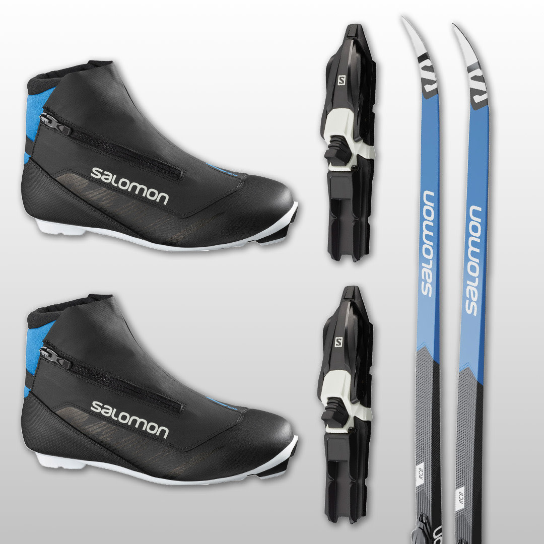 Salomon Classic Package Rc8 Eskin Skisrc8 Bootsprolink Shift Bindingsr30 Click Poles 6674