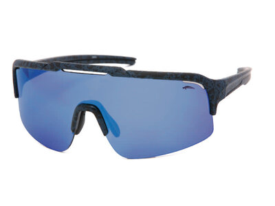 Atmosphere Atmosphere Devo Matte Black Sunglasses (Blue Revo Lens)