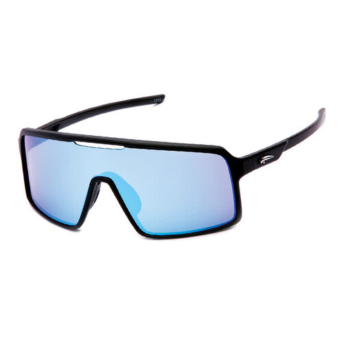Atmosphere Atmosphere Men's Burn Matte Black Sunglasses (Blue Revo Lens)