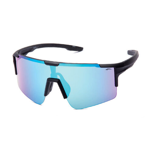 Atmosphere Atmosphere Men's Helix Matte Black Sunglasses (Blue Revo Lens)