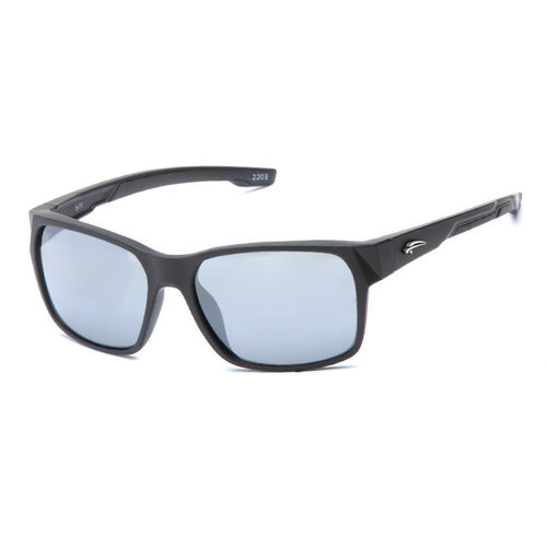 Atmosphere Atmosphere Men's Biff Matte Black Sunglasses (Silver Revo Lens)