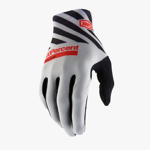 100% 100% Celium Long Gloves Grey CCMSA