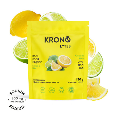 Kronobar Boisson d'électrolytes Krono Lytes Citron et Lime 450g