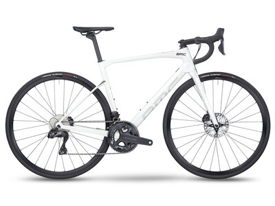 BMC Switzerland Vélo BMC Roadmachine Three Ultegra Di2 56 (Blanc métallique/Noir)