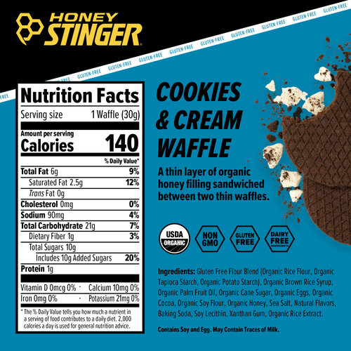 Honey Stinger Honey Stinger Cookies & Cream Waffle 30g