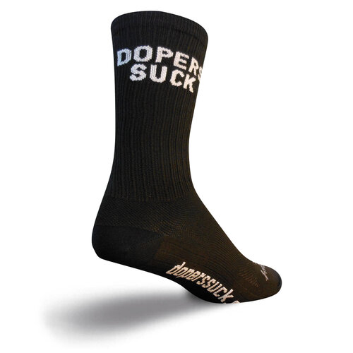 SockGuy Chaussettes SockGuy 6 PO SGX Dopers Suck (Noir/Blanc)