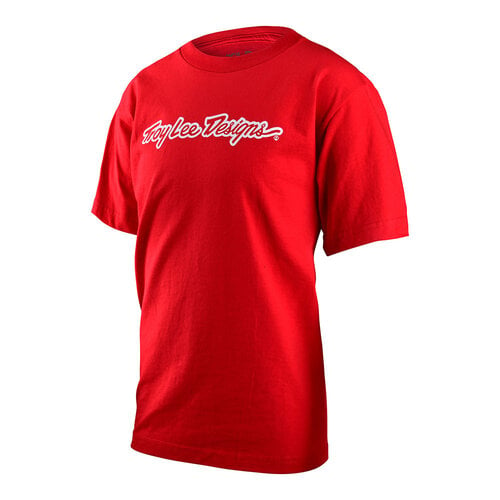 Troy Lee Designs Troy Lee Designs Signature Youth Short Sleeve Tee (Red)