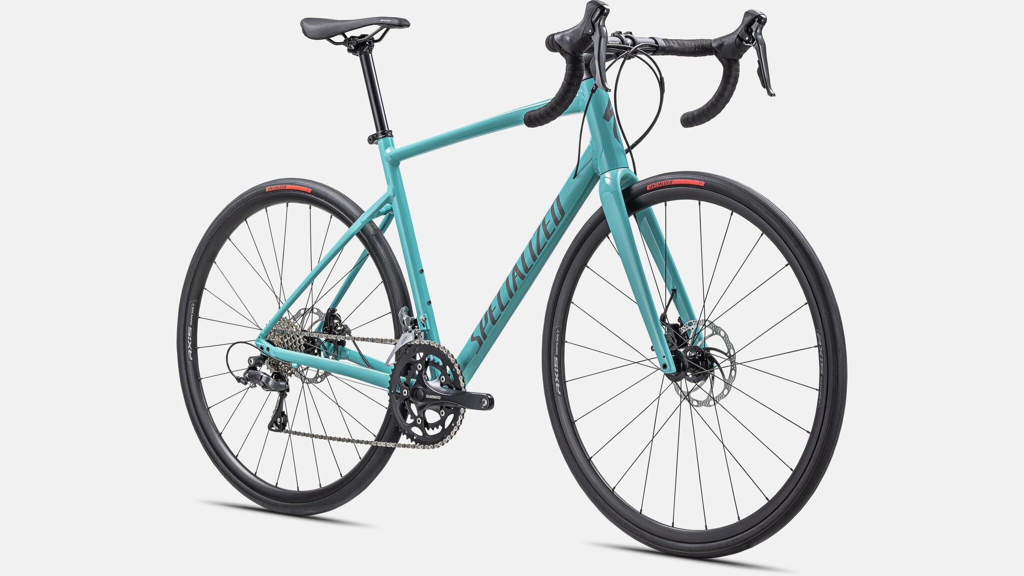 Velo Specialized Allez E5 2024 Bleu Lagon Brillant Gris Demers bicyclettes et skis de fond